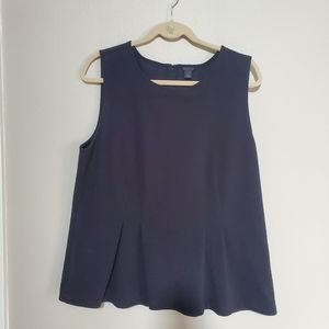 Black Ann Taylor Peplum Top- XL